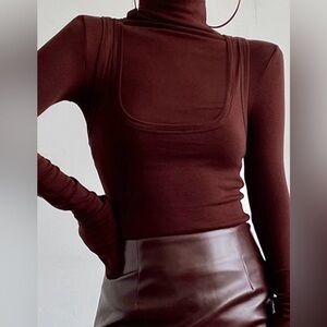 Elegant Burgundy Women's Top